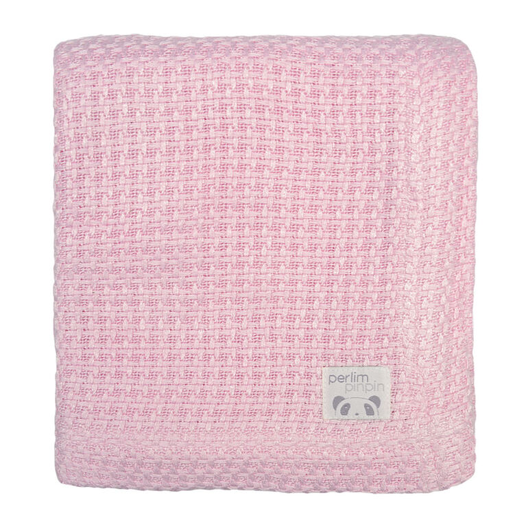 Perlimpinpin Knitted Pink Blanket