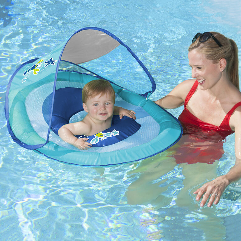 SwimWays, Bouée et pare-soleil Baby Spring Float - Homard bleu