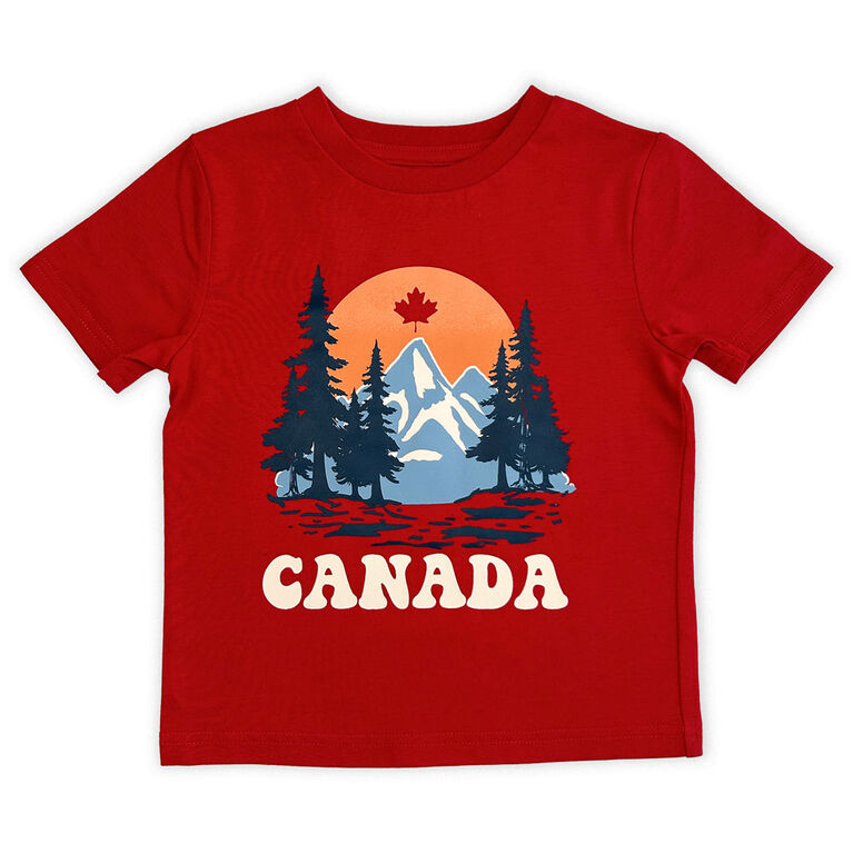 Canada Day Short Sleeve Tee - Red 4T