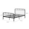 Hankel Full Metal Platform Bed Black