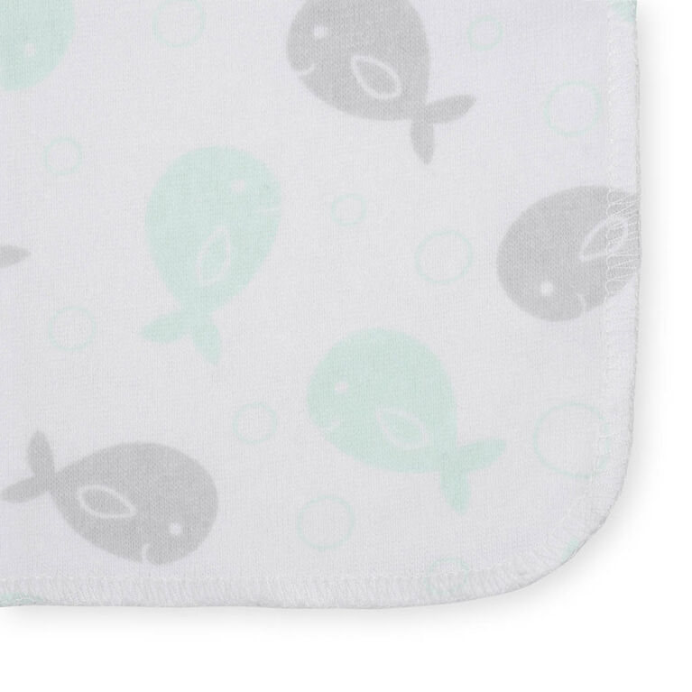 Koala Baby 2Pack Hooded Towel & 4Pack Washcoth Set, Whales Babies R
