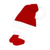 Baby Mode Unisex Red Knit Hat & Bootie Set 0-6M