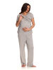 Chloe Rose 2 Piece Maternity & Nursing Pant Set Grey XL