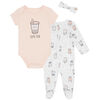 Pl Baby-Bebe Ens 3Mcx Dormeuse Tricot Blanc Cassé 3M