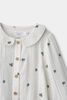 Collar Button Shirt White Floral 18-24M