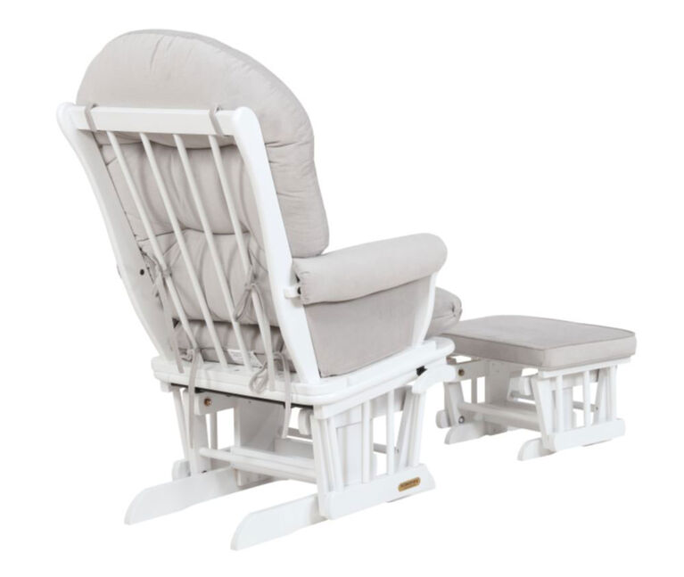 Lennox Valencia Glider Chair And Ottoman White Grey R