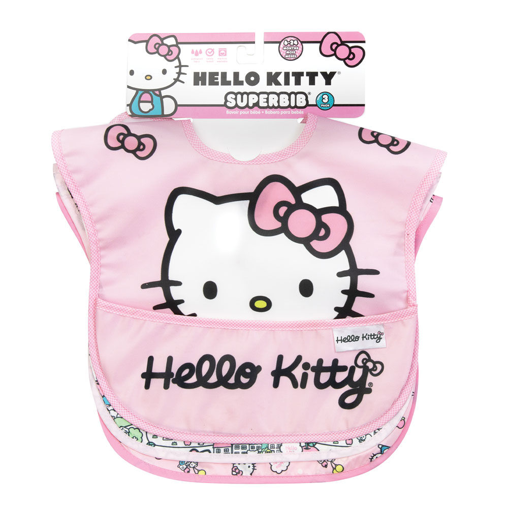 NEW WITH TAGS!! Hello Kitty Baby Girls Infant Bib & Sock Set~One Size Fits Most 