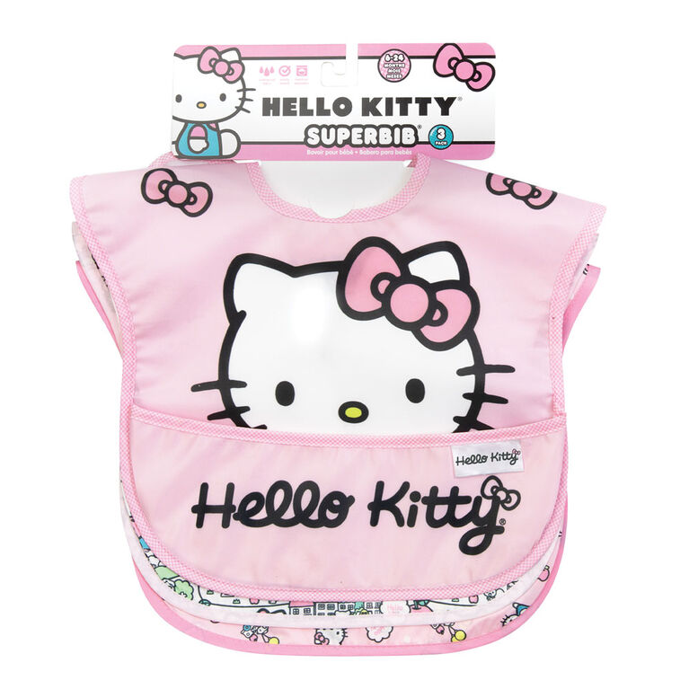 Bumkins Hello Kitty SuperBib, 6-24 mois, pack de 3 - Hello Kitty