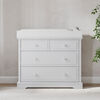 Commode à 3 tiroirs Harmony avec ensemble de table à langer, Blanc Mat.
