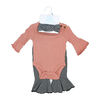 Baby Mode  3 Piece Ponte Pant Set: Pink Houndstooth