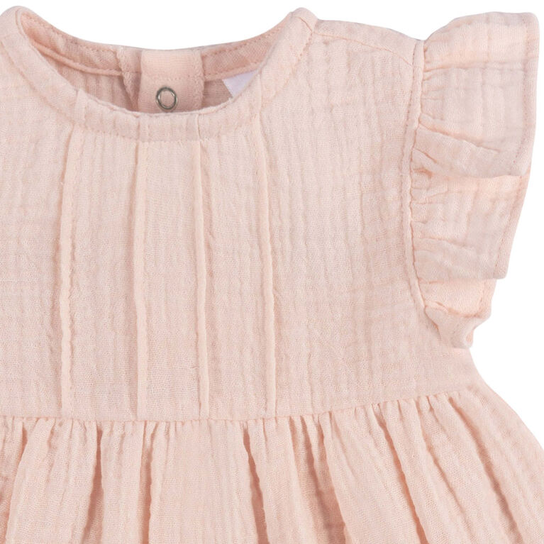 Gerber Childrenswear - 2-Piece Top + Diaper Set - Blush - NB
