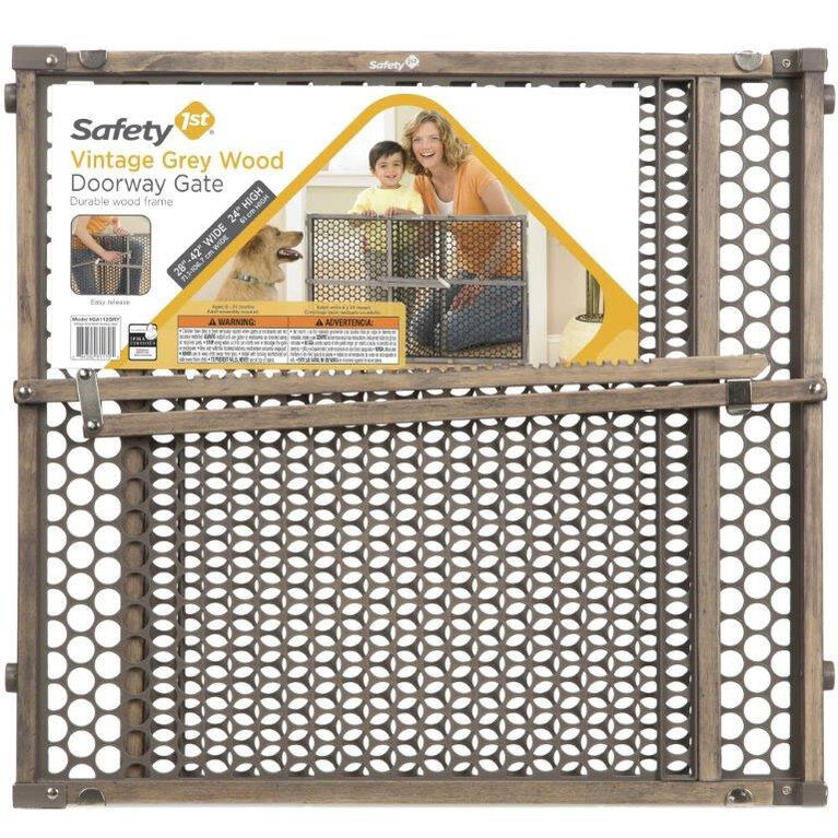 Safety 1 St barrière de sécurité de bois - gris Vintage .