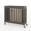 Mini Compact Crib with Mattress, Gray