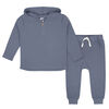 Gerber Childrenswear - Ensemble 2 pièces avec sweat à capuche et pantalon de jogging en tricot gaufré bleu pour tout-petits garçons 24 mois