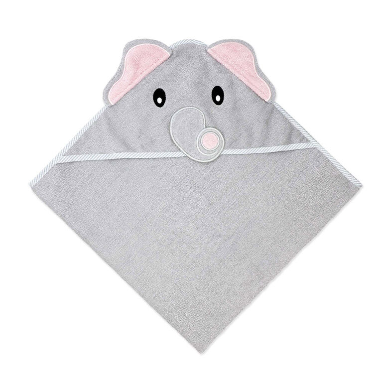 Baby Mode Signature Grey Elephant Hooded Towel