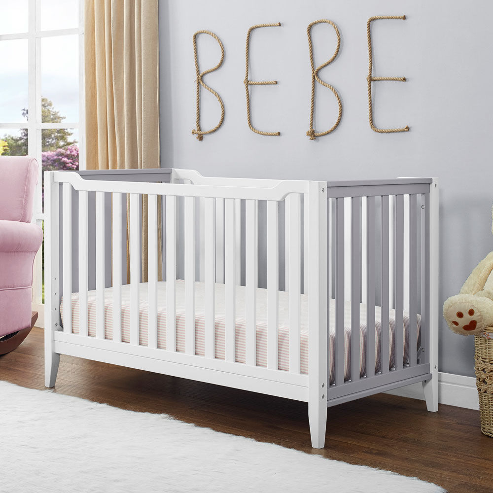 Baby Relax Aaden 3 in 1 Convertible Crib White