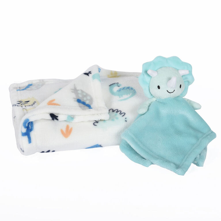 Baby's First 2 Piece Baby Blanket and Buddy Set - Dinosaur