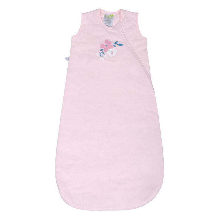 Perlimpinpin quilted cotton sleep bag Pink flowers, 06 Months