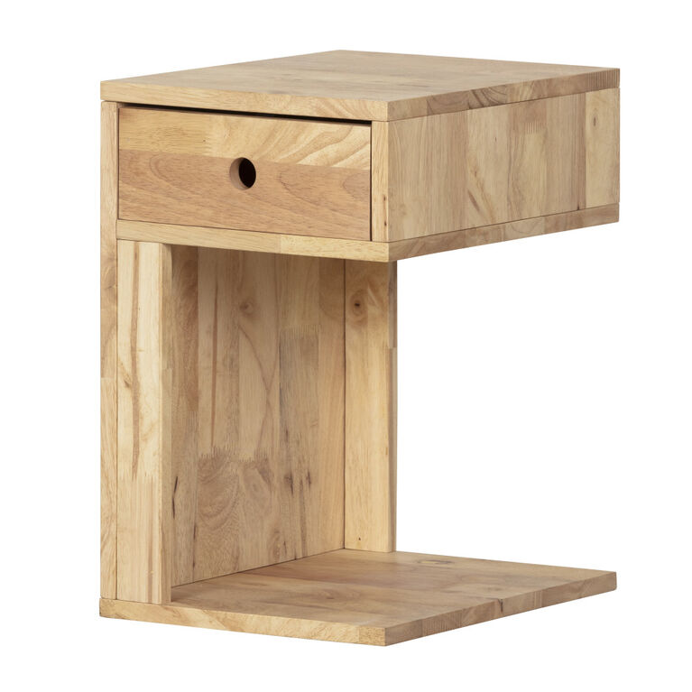 Sweedi Table de chevet 1 tiroir en bois massif Bois naturel