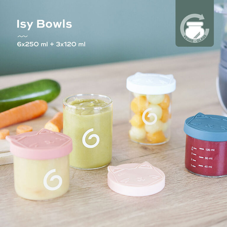 Babymoov - Isy Bowls Glass(X9)6 X 8.5Oz + 3 X 4Oz