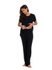 Chloe Rose Ensemble Pantalon de Grossesse et d'Allaitement 2 Pièces Noir