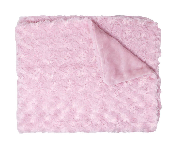 Small Wonders  Plush Rosette Blanket - Pink