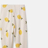 Short Sleeve 2 Piece Sleep White Lemon Print 3Y