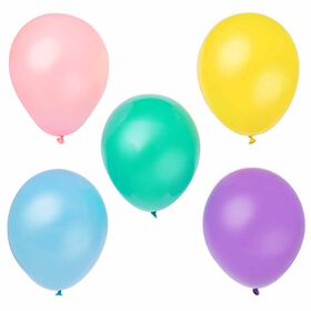 12" Latex Balloons, 10 pieces - Assorted Pastel