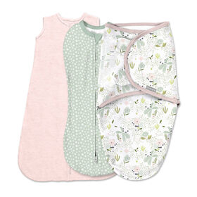 Set confort - Taille 0 à 3 mois, paquet de 3 - Set de Baby Swaddle, Peekaboo Panda
