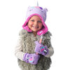 FlapJackKids - Bonnet en polaire sherpa réversible pour bébé, enfant en bas âge, enfants, filles - Double épaisseur - Licorne / Narwhal - Petit 6-24 mois