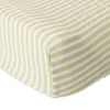 Red Rover - Cotton Muslin Changing Pad Cover -  Green Stripe - R Exclusive