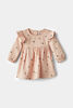 Robe Volants À Carreaux Rose Pâle 3-6M