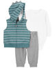 Carter's Three Piece Little Vest Set Teal  6M