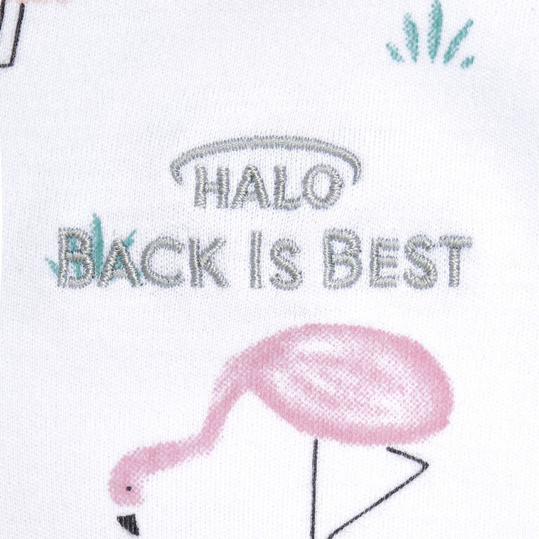 HALO SleepSack Swaddle - Cotton - Flamingos Small 3-6 Months