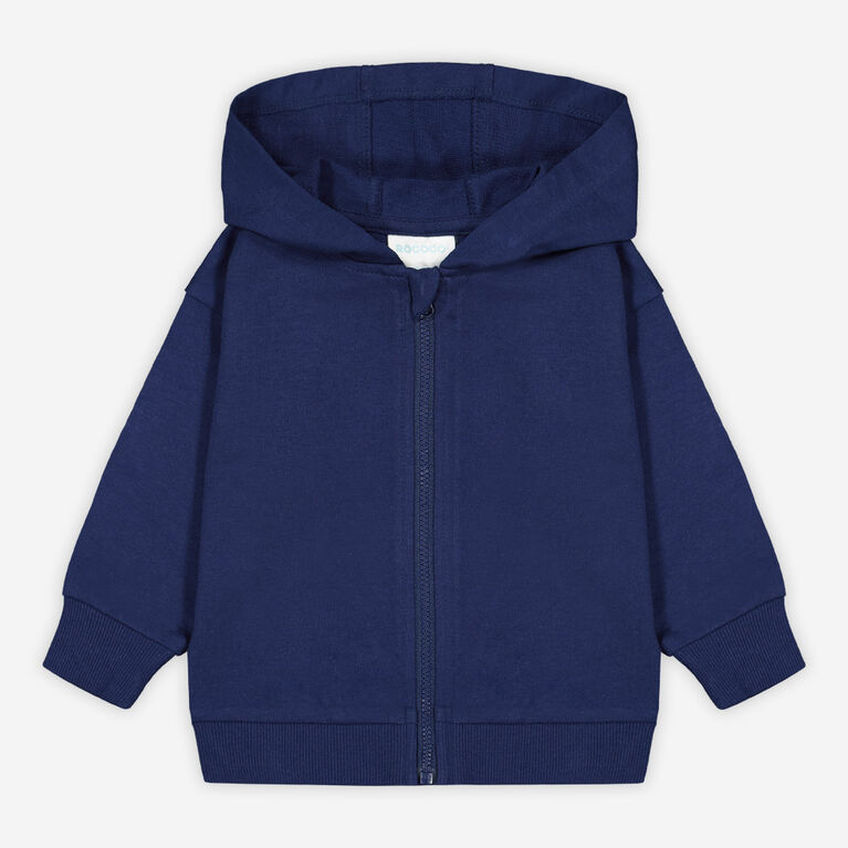Rococo Chandail à Capuche Zippé Marine 6/9M