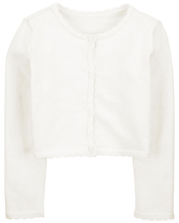 Carter's Button Front Cardigan Ivory 3T