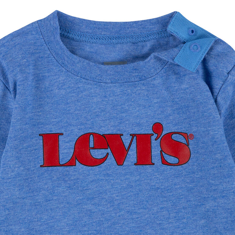 Levi's Long Sleeve T-Shirt and Jeans Set - Ultra Marine - Size 12 Months