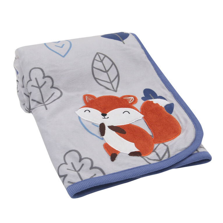 Lambs & Ivy - Little Campers Blanket - Blue