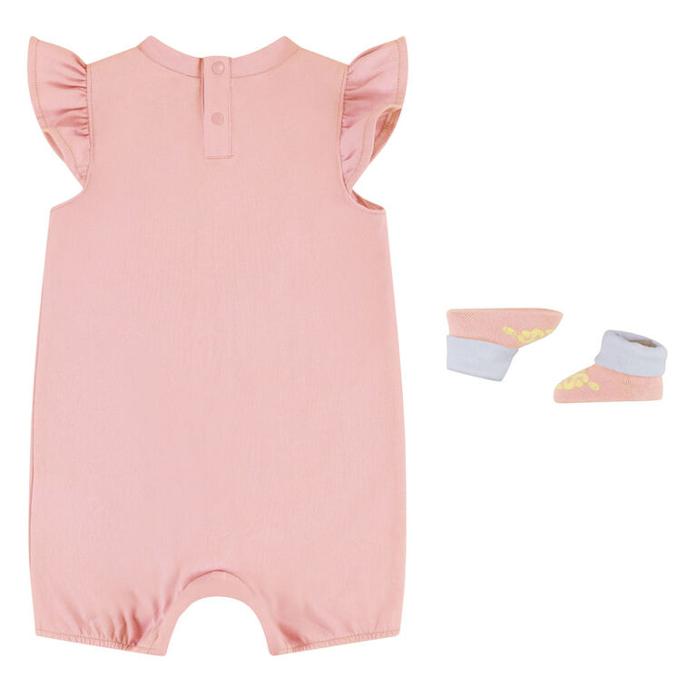Levi's Heart Romper and Booties Set - Quartz Pink