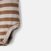 Short Sleeve Graphicic Bodysuit Brown Stripe Happy 12-18M