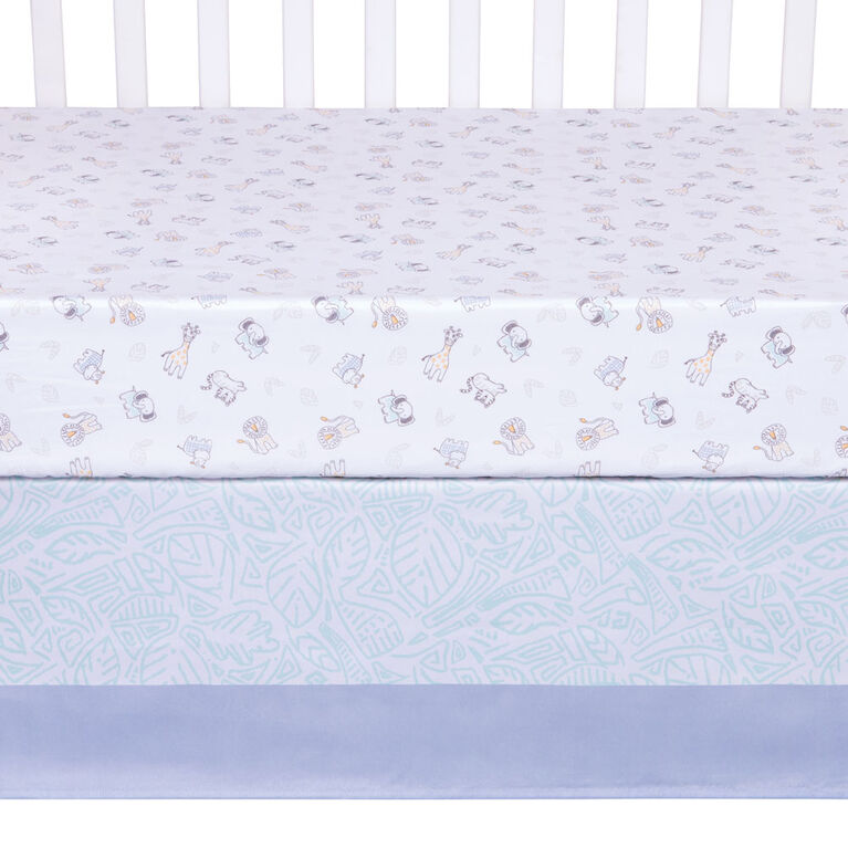 Sammy and Lou Safari Yearbook 4 Piece Crib Bedding Set