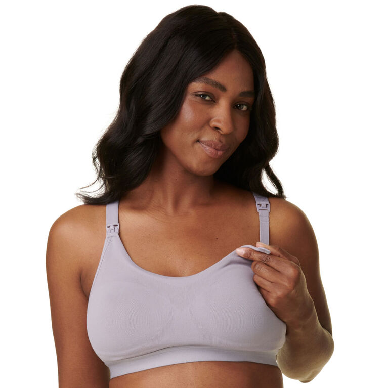 Bravado! Designs Tranquil Maternity & Nursing Low Impact Sports Bra, Grey Orchid, Small