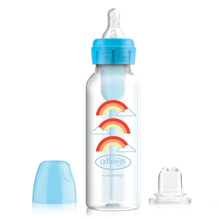 Dr. Brown's 8 oz. 2in1 Transition Narrow Bottle Kit Blue Babies R
