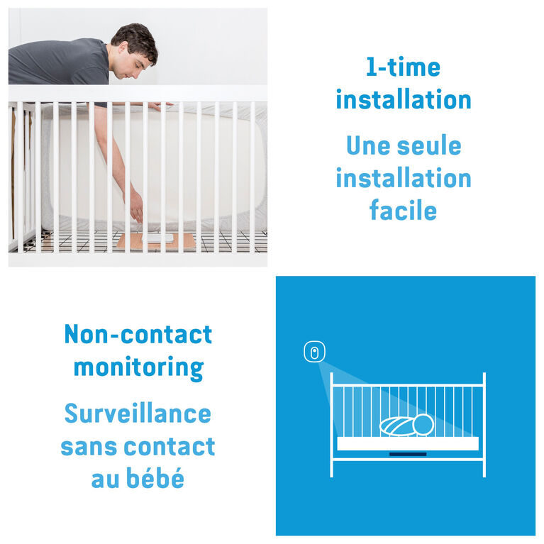 Moniteur de mouvements pour bébé Angelcare® AC327 avec sons, vidéo et écran couleur de 4,3 pouces