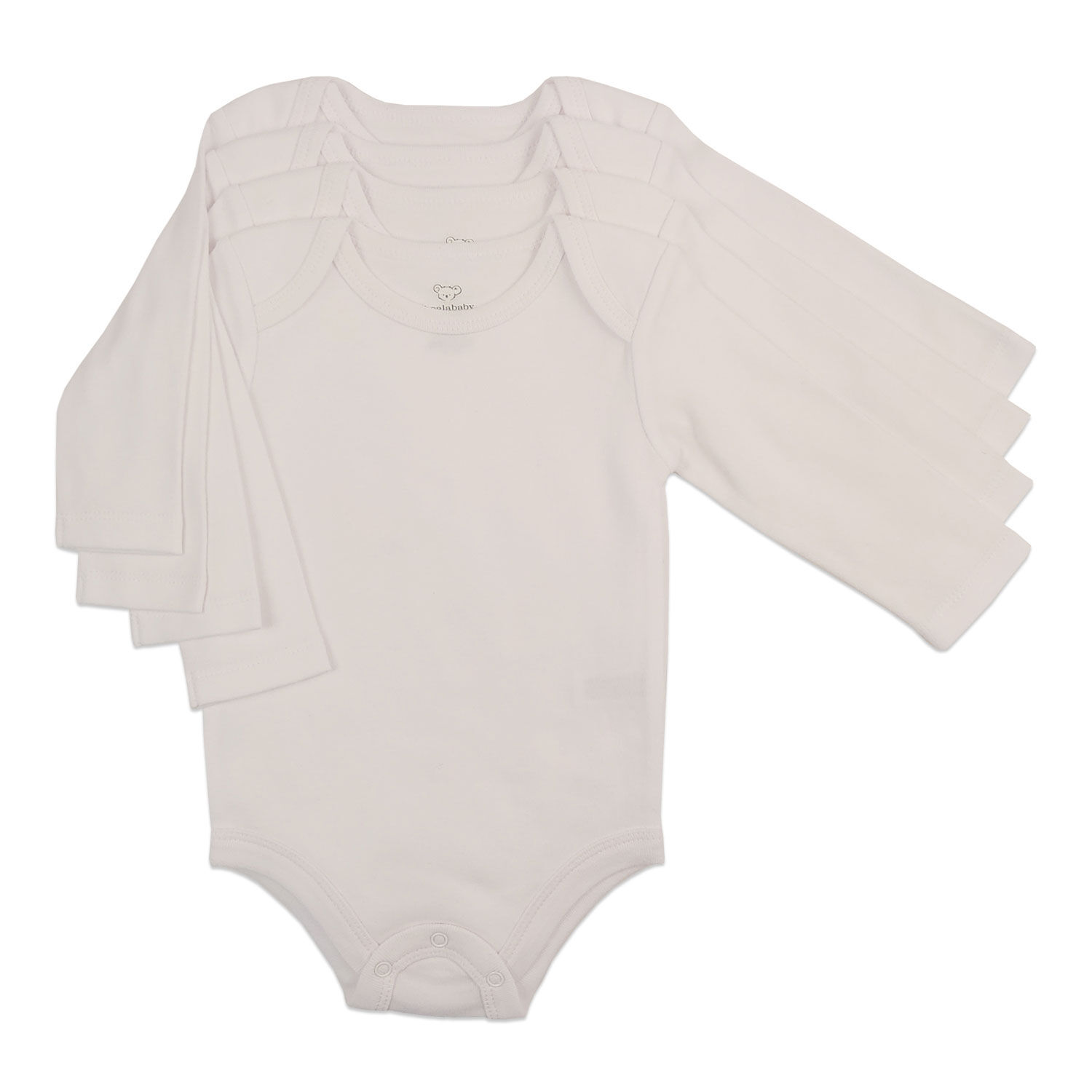 Koala Baby 4 Pack Bodysuit White 3 6 Months