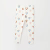 18-24m legging en coton biologique - arc-en-ciel/blanc