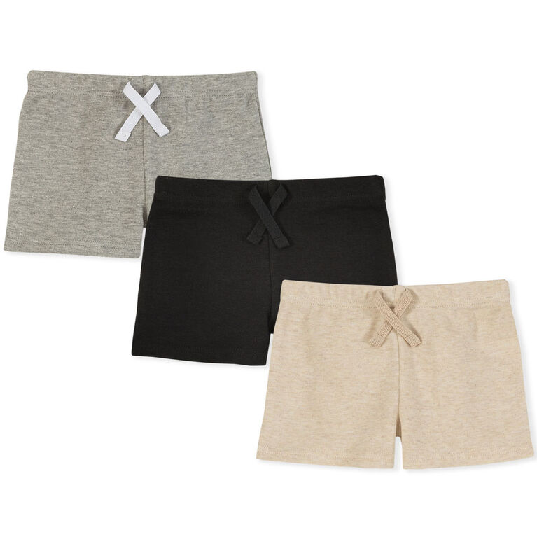 Koala Baby 3Pack Short Set, Oatmeal Heather 9-12M