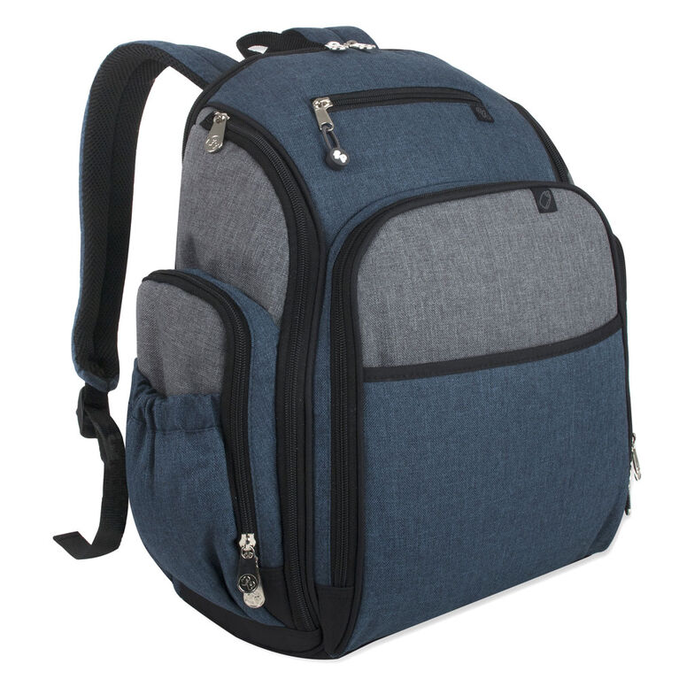 Fisher Price Kaden Backpack Diaper Bag Grey and Navy