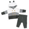 Rock A Bye Baby Uni 2 Piece Set-Grey 3-6M
