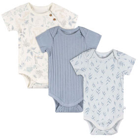 Just Born - Lot de 3 Bodys - Bleu